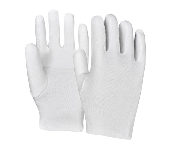 Interlock White Fourchette Double Palm Gloves