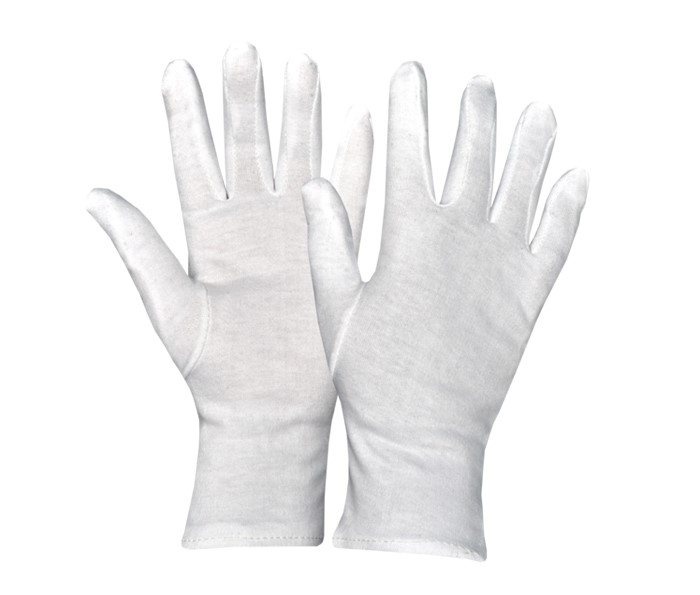 Interlock white Fourchette Gloves