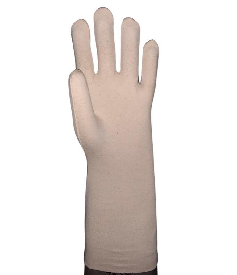 Cotton Interlock Grey Dipping Liner Gloves